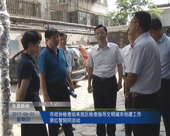 市政協(xié)檢查組來我區(qū)檢查指導(dǎo)文明城市創(chuàng)建工作 榮紅智陪同活動(dòng)