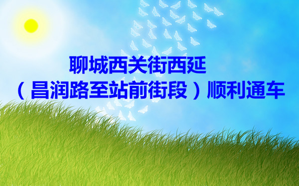 聊城西關(guān)街西延（昌潤(rùn)路至站前街段）順利通車(chē)