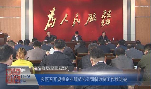 我區(qū)召開規(guī)模企業(yè)規(guī)范化公司制改制工作推進(jìn)會(huì)