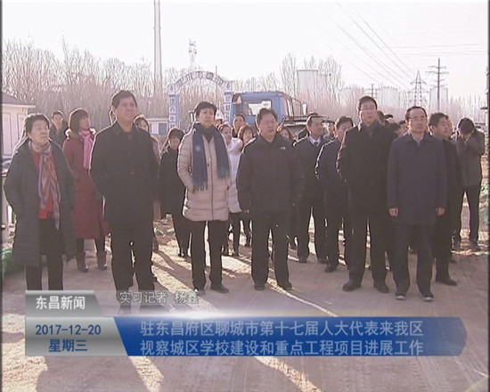 駐東昌府區(qū)聊城市第十七屆人大代表來我區(qū)視察城區(qū)學(xué)校建設(shè)和重點(diǎn)工程項(xiàng)目進(jìn)展工作