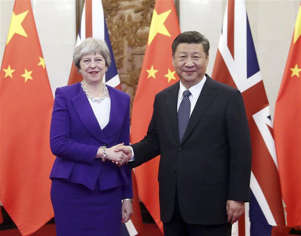 習(xí)近平會見英國首相特雷莎·梅