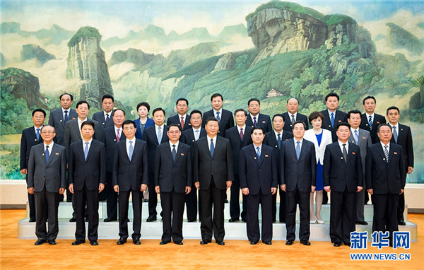 習(xí)近平會見朝鮮勞動黨友好參觀團(tuán)
