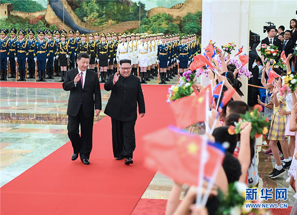 習(xí)近平同朝鮮勞動(dòng)黨委員長金正恩舉行會(huì)談