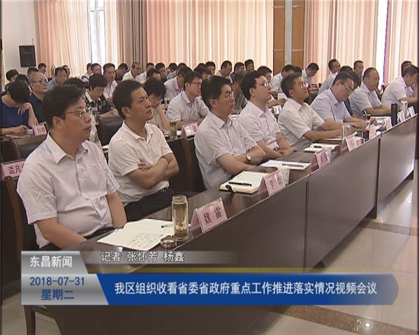 我區(qū)組織收看省委省政府重點工作推進落實情況視頻會議