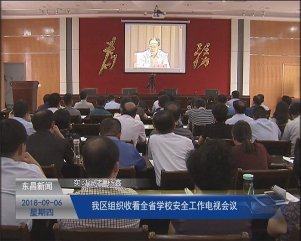 我區(qū)組織收看全省學校安全工作電視會議