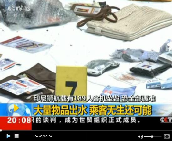 印尼墜?？蜋C(jī)搜救第二天：已尋獲52張身份證37袋尸體殘骸