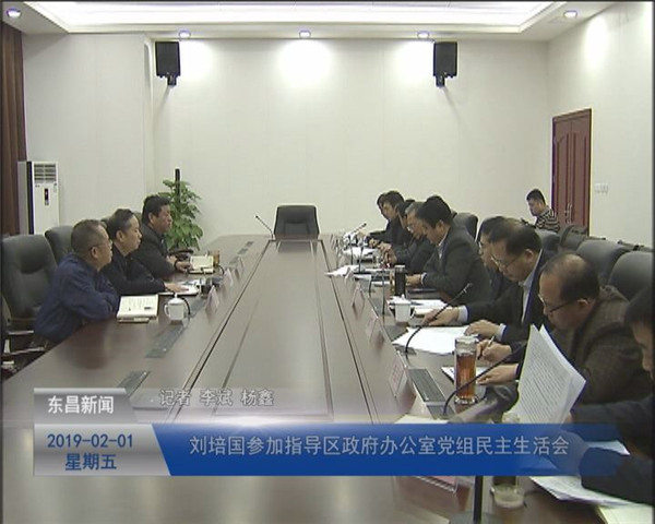 劉培國參加指導區(qū)政府辦公室黨組民主生活會