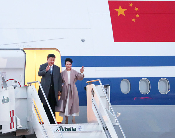 習(xí)近平抵達(dá)羅馬開始對(duì)意大利共和國(guó)進(jìn)行國(guó)事訪問