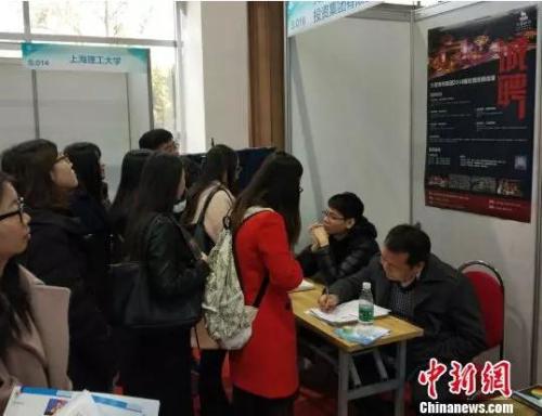 資料圖：求職者與用人單位意向交流。 項飛 攝