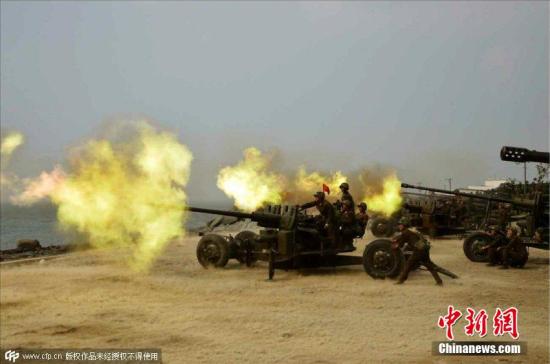 金正恩再次指導(dǎo)朝鮮軍隊(duì)火力打擊訓(xùn)練
