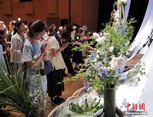 資料圖：當(dāng)?shù)貢r(shí)間2017年7月27日，日本神奈川縣在相模湖交流中心舉行追悼會(huì)，悼念二戰(zhàn)時(shí)期死難的韓國等國勞工。<a target='_blank' >中新社</a>發(fā) 王健 攝