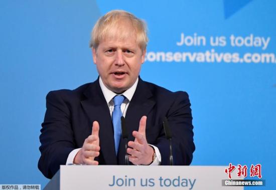 資料圖：英國首相鮑里斯·約翰遜。