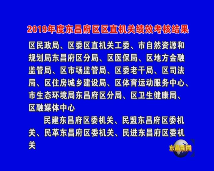 2019年度東昌府區(qū)區(qū)直機(jī)關(guān)績效考核結(jié)果