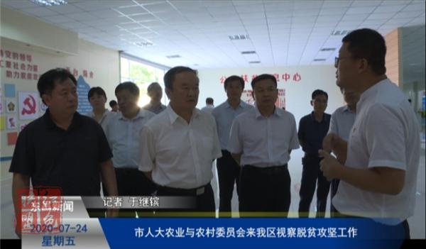 市人大農業(yè)與農村委員會來我區(qū)視察脫貧攻堅工作