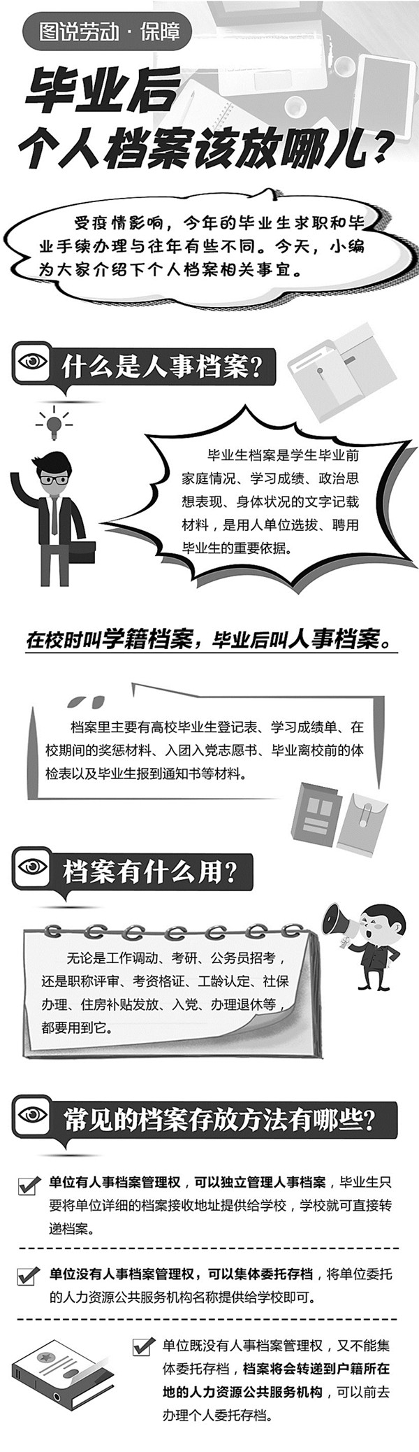 畢業(yè)后個(gè)人檔案該放哪兒？