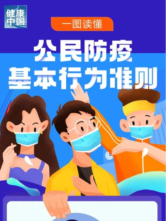 一圖讀懂公民防疫基本行為準則！