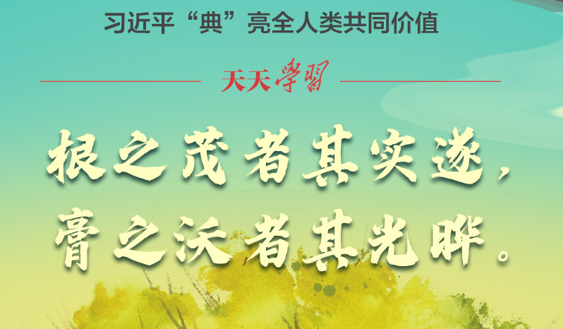 習近平“典”亮全人類共同價值｜根之茂者其實遂，膏之沃者其光曄