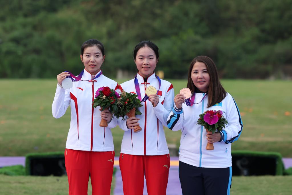 中國(guó)女子雙向飛碟13年后再奪個(gè)人項(xiàng)目亞運(yùn)金牌
