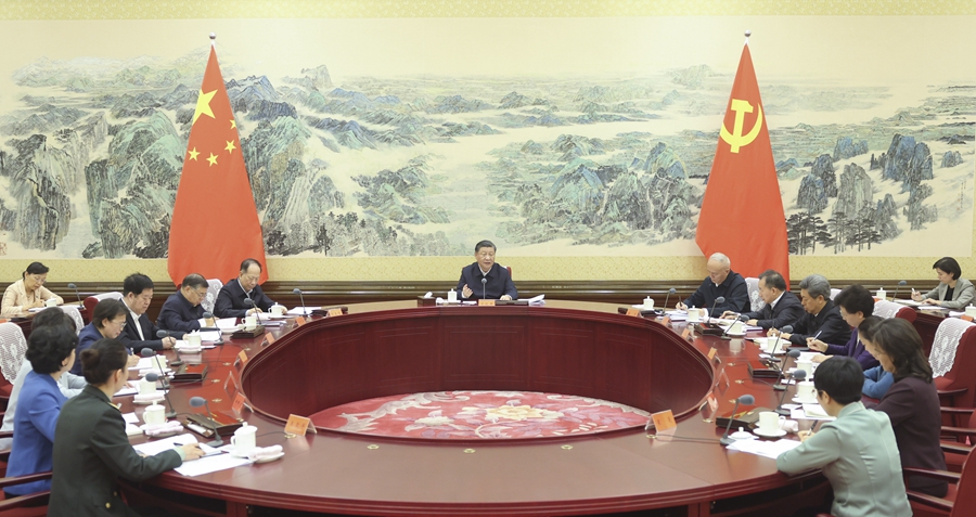 習近平在同全國婦聯(lián)新一屆領導班子成員集體談話時強調(diào) 堅定不移走中國特色社會主義婦女發(fā)展道路 組織動員廣大婦女為中國式現(xiàn)代化建設貢獻巾幗力量