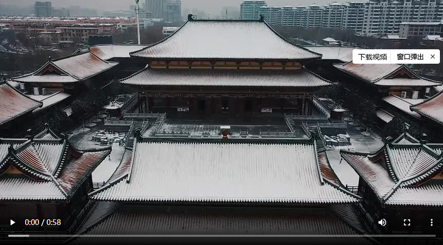聊城市：龍年春雪至 水城美如畫