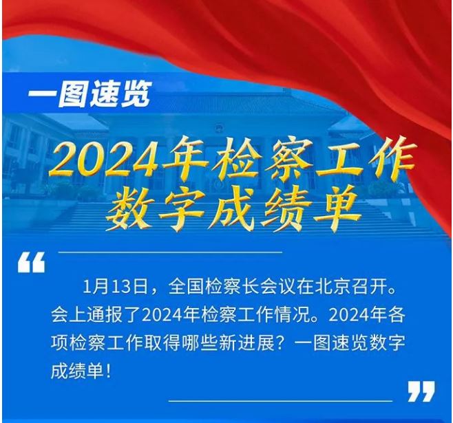 一圖速覽！2024年檢察工作數(shù)字成績(jī)單