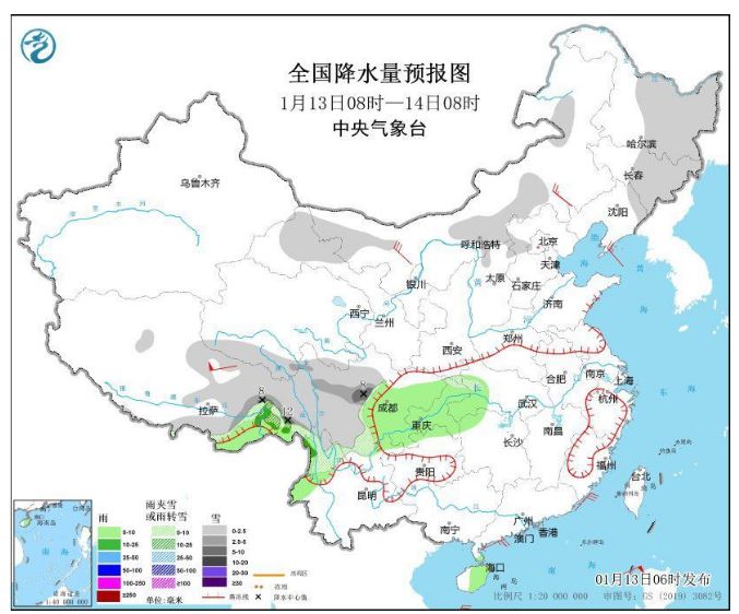 較強冷空氣將影響中東部地區(qū) 西藏東部等地有降雪