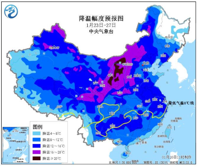 今年首場寒潮即將來襲，雨雪范圍或波及全國→