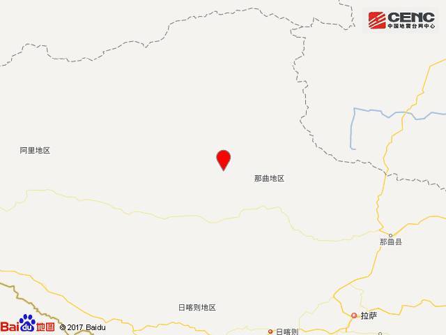 西藏那曲雙湖縣發(fā)生3.8級(jí)地震 震源深度8千米
